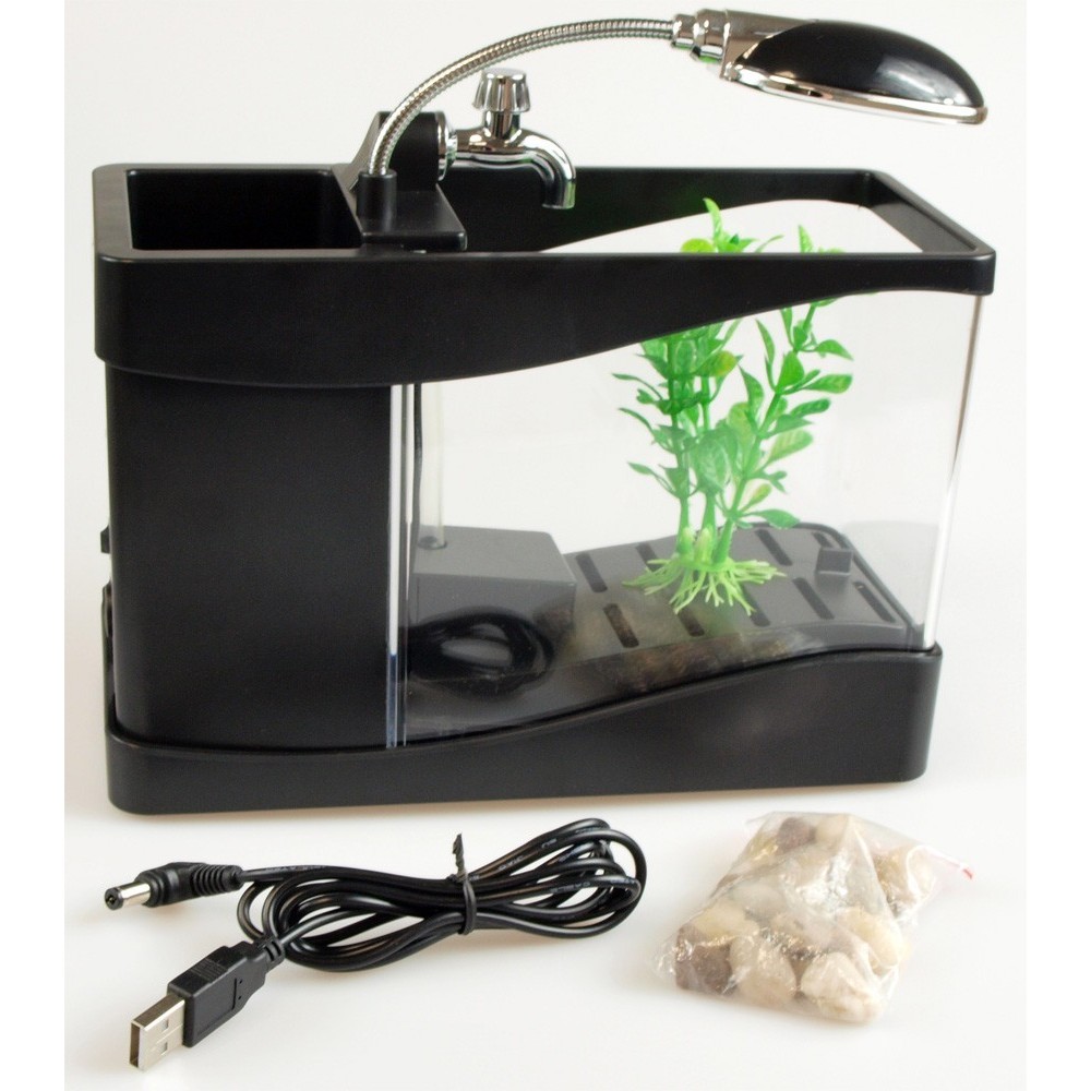 Мини аквариум за бюро с USB
