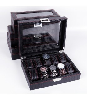 Карбонова кутия за 10 бр. часовници и гривни