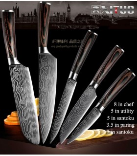 Професионални японски ножове от дамаска стомана