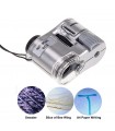 Мини микроскоп с увеличение 60X и UV фенерче
