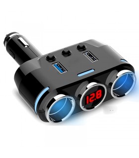 Дигитален волтметър за коли и камиони с два куплунга и два USB изхода