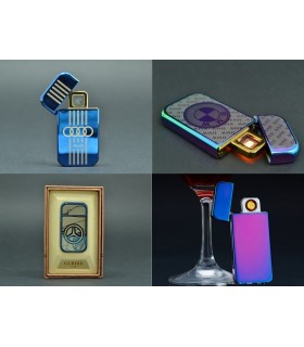 GLBIRD Луксозни метални запалки с USB зареждане в кутия