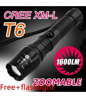 Акумулаторен CREE LED фенер със ZOOM 1600 лумена