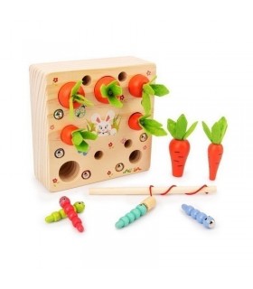 Детски сортер с моркови и въдица за червейчета