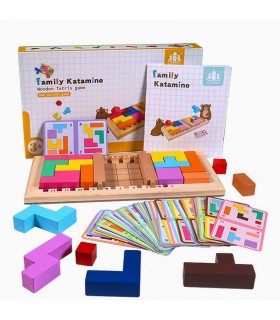 Дървена логическа семейна игра Катамино