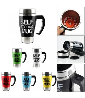 Чаша за мързеливци Lazy Self Stirrng Mug в неонови цветове
