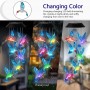 Соларни вятърни камбанки звънчета с цветни LED светлини - колибри