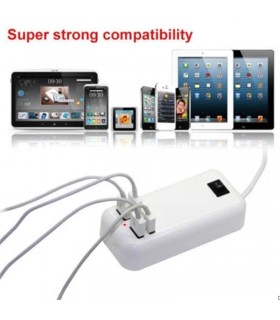3А 15W 4-Port USB зарядно на 220V