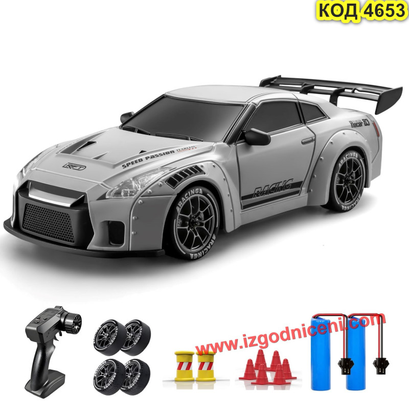 Детска дрифт кола Nissan GT-R 4x4 – Количка с дистанционно