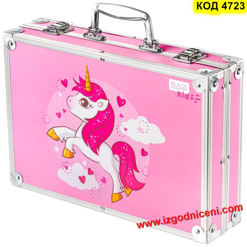 Детски комплект за рисуване в куфар 145 части | Голям творчески арт сет