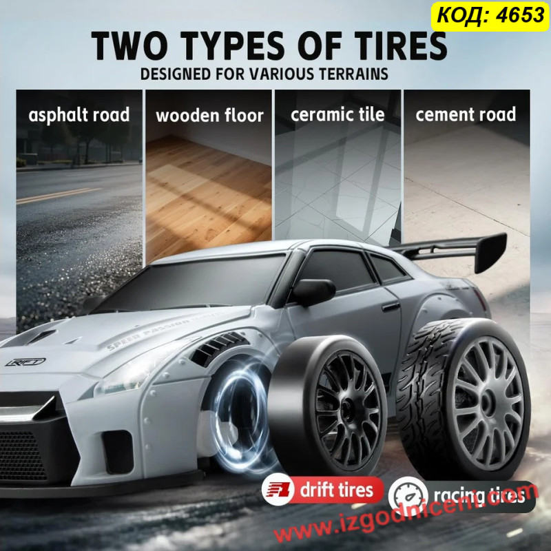 Детска дрифт кола Nissan GT-R 4x4 – Количка с дистанционно