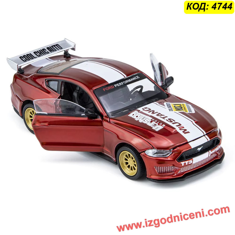 Метална количка Ford Mustang 1:24 | CCA Cool Chic Auto