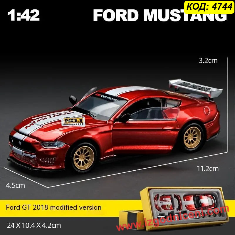 Метална количка Ford Mustang 1:24 | CCA Cool Chic Auto