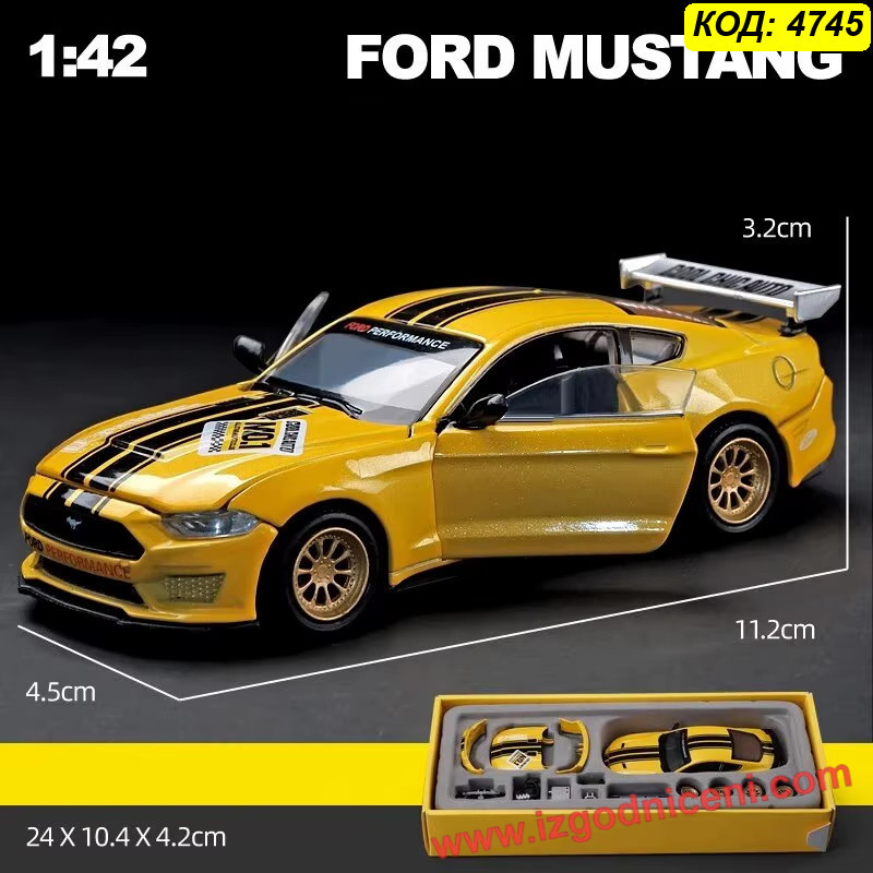 Колекционерски Мустанг 1:24 | Метален Ford GT с лиценз