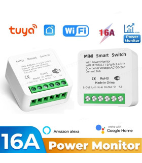 WiFi Модул за Управление на Електроуреди и Осветление | Смарт Реле 16A + Електромер