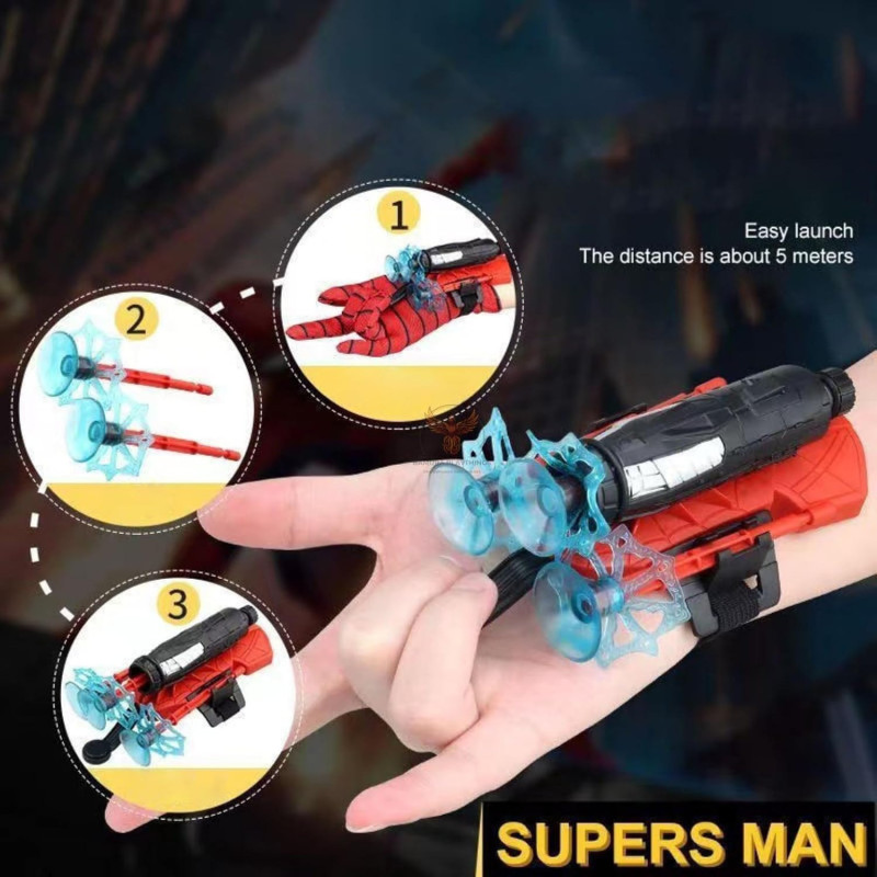 Ръкавица на Спайдърмен с Изстрелвачка на Стрелички Паяжини – Spider Hero Комплект