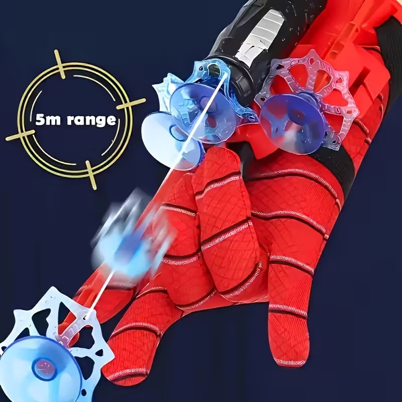 Ръкавица на Спайдърмен с Изстрелвачка и ФЕНЕРЧЕ – Spider Hero Upgrade Комплект