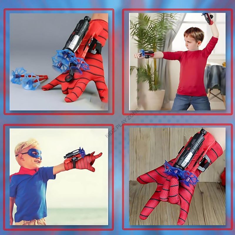 Ръкавица на Спайдърмен с Изстрелвачка и ФЕНЕРЧЕ – Spider Hero Upgrade Комплект