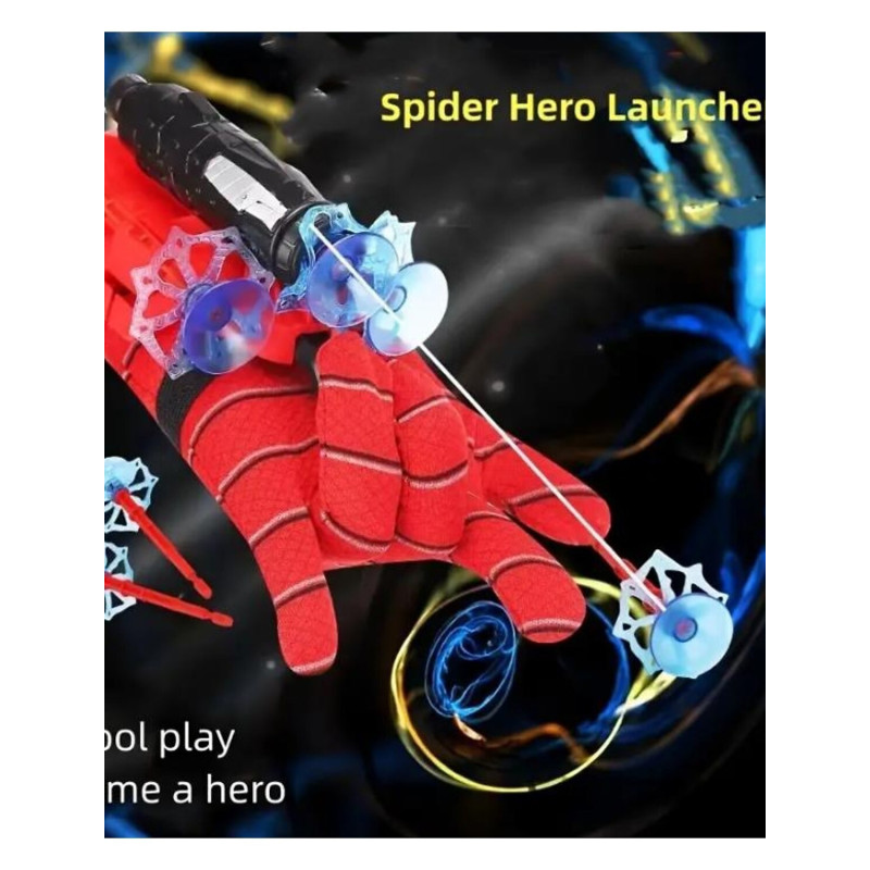 Ръкавица на Спайдърмен с Изстрелвачка и ФЕНЕРЧЕ – Spider Hero Upgrade Комплект