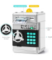 ATM Kids Safe – Детска електронна касичка със звуци, LED светлини и PIN код, Сив цвят