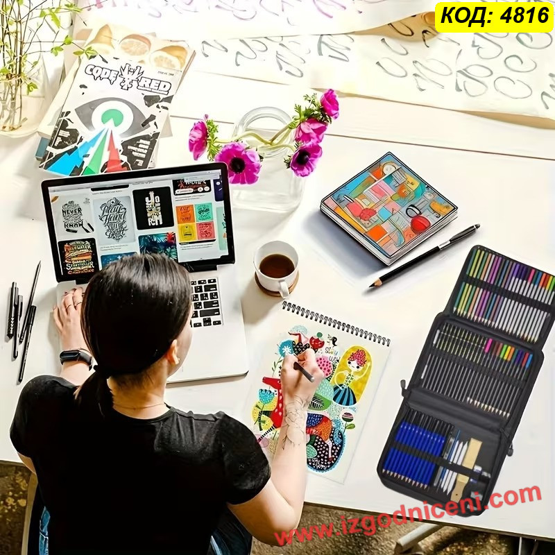 Акварелни Моливи и Металик Ефекти | Голям Комплект Prina 76