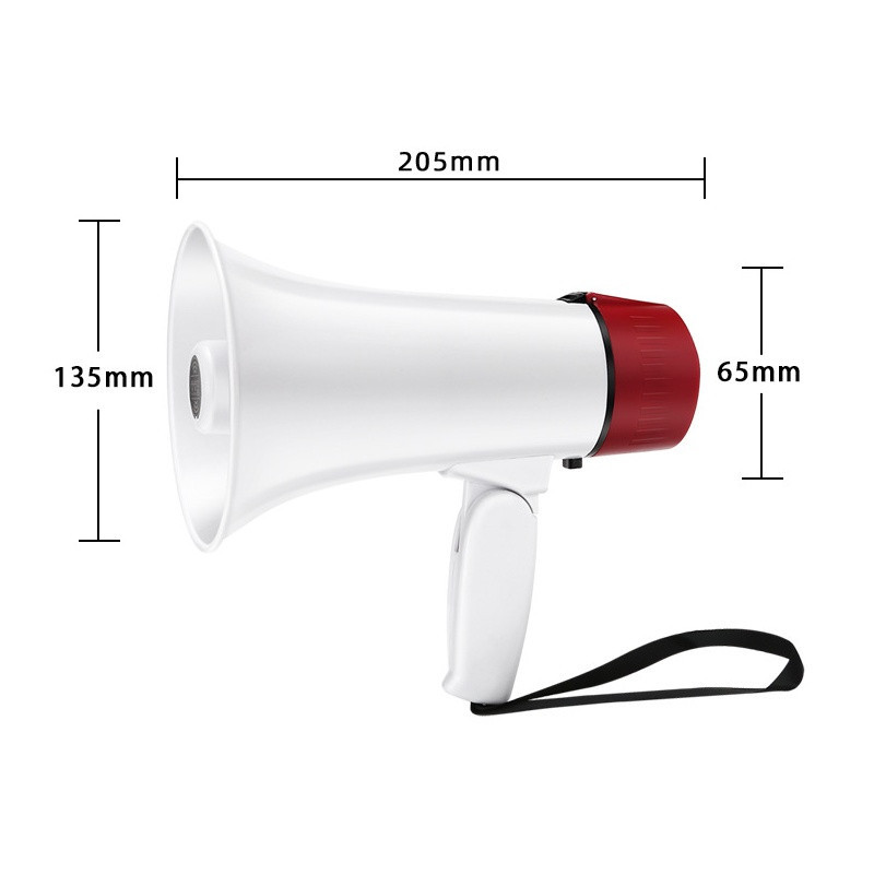Акумулаторен Мегафон 20W с USB Type-C и Функция за Дълъг Запис (260 сек)