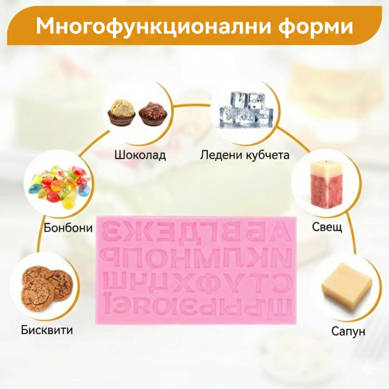 Силиконов молд - Кирилица