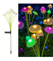 Соларна градинска декорация с LED медузи и гъбки – многоцветна RGB светлина