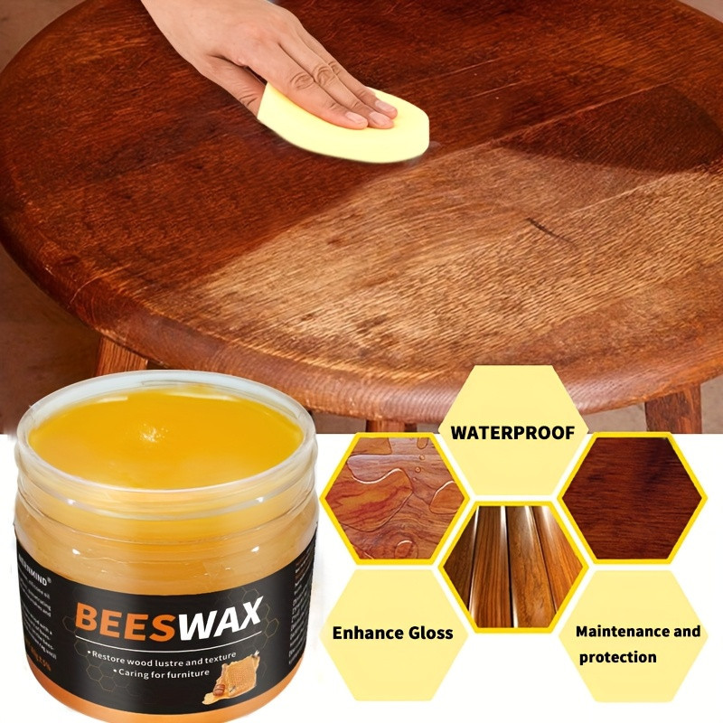 Вакса от пчелен восък за полиране и реставрация на дърво Bee Wax + Подарък Гъбичка
