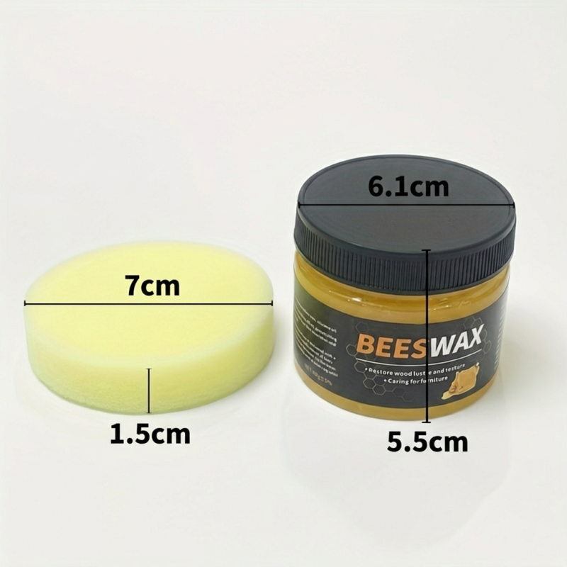 Вакса от пчелен восък за полиране и реставрация на дърво Bee Wax + Подарък Гъбичка