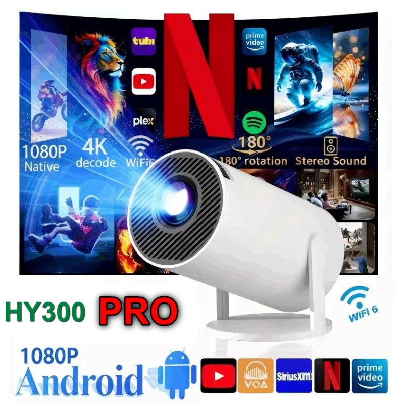 Мини Smart Проектор с Android 11, WiFi и Bluetooth HY300 Pro