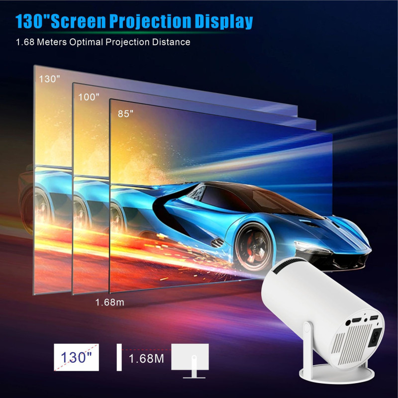 Мини Smart Проектор с Android 11, WiFi и Bluetooth HY300 Pro