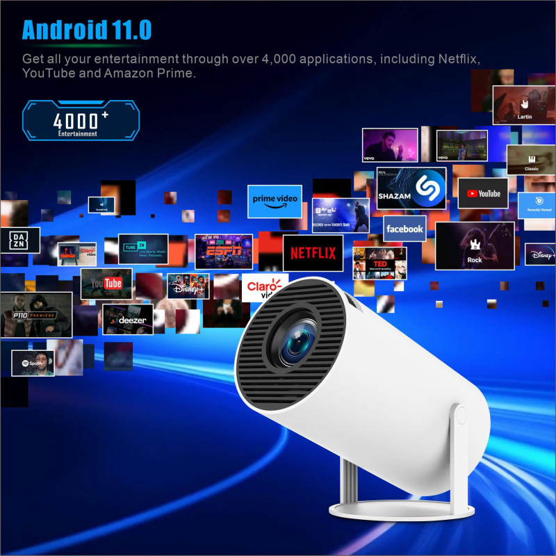 Мини Smart Проектор с Android 11, WiFi и Bluetooth HY300 Pro