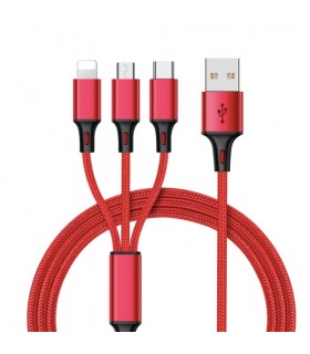 USB 3 в 1 USB-C, Micro-USB, Lightning (iPhone)