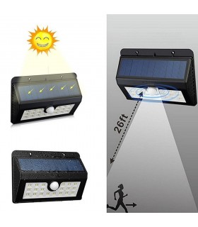 Соларна лампа за стена с датчик за движение и 32 диода