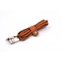 USB кабел  с кожено покритие за зареждане на телефони - 1 м.